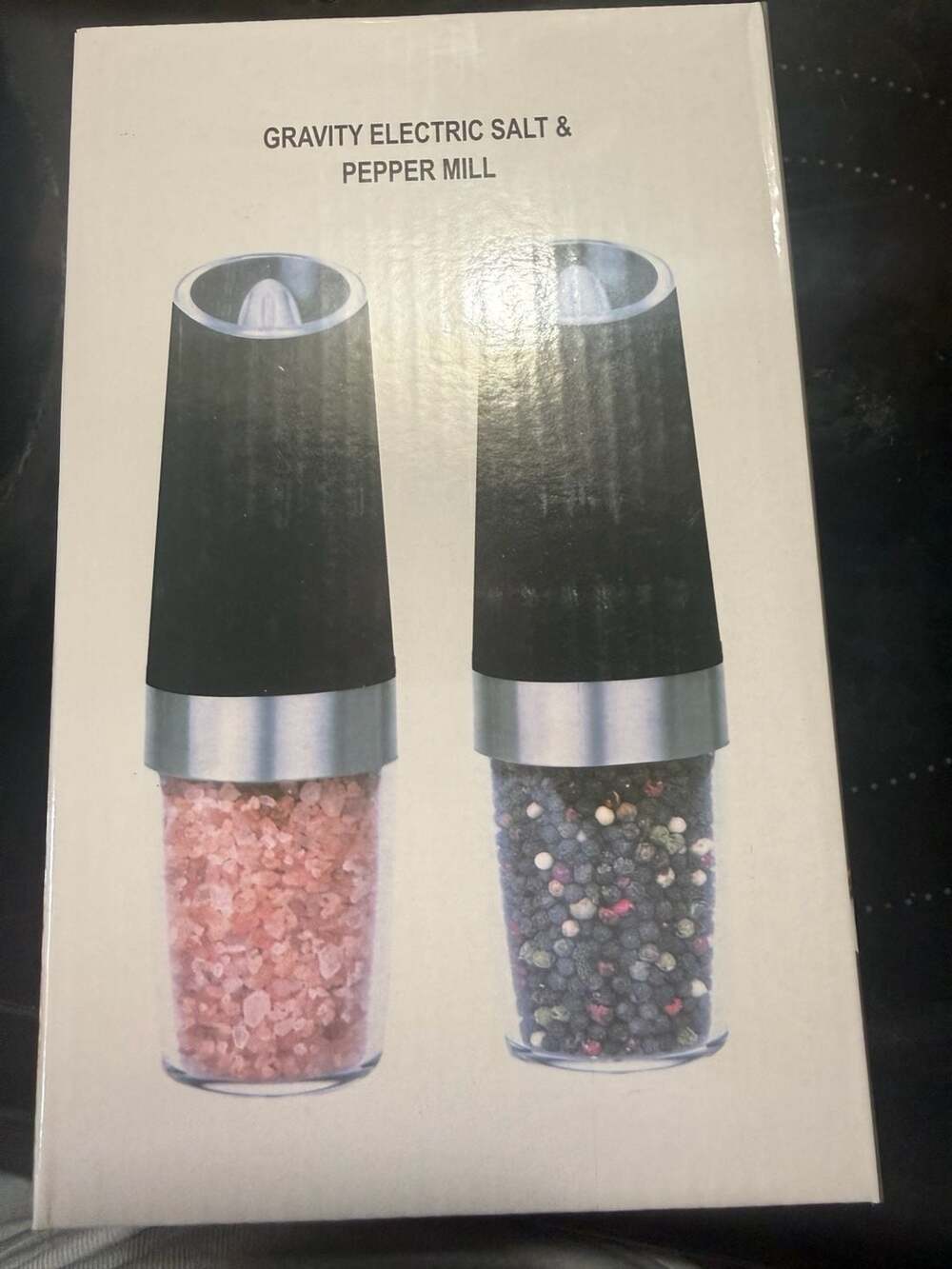 Gravity Salt & Pepper Grinder Set, Battery Powered